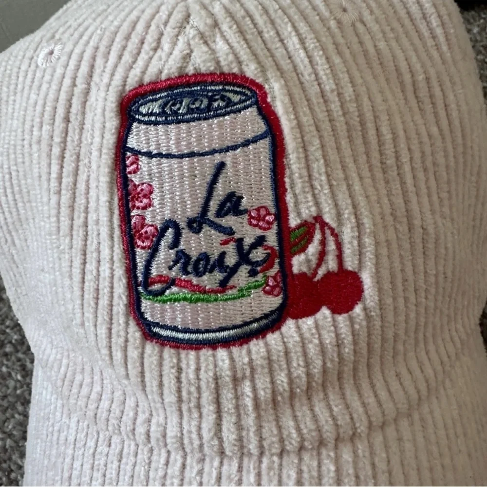 LaCroix Cherry Blossom Dad Hat Pink Corduroy Baseball Cap Adjustable NEW